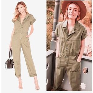 Pistola Grover Short Sleeve Field Suit Tan Khaki Utility Jumpsuit Size M